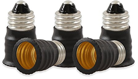 ELECTOP E11 to E12 LED Bulb Base Adapter Converter Light Socket Lamp Holder(5 Pack)