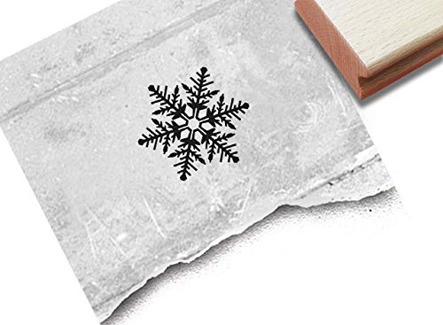 Stempel Weihnachtsstempel SCHNEEFLOCKE Eiskristall - Bildstempel Winter Weihnachten Karten Geschenkanhänger Geschenk Weihnachtsdeko - zAcheR-fineT