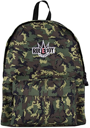 2Stoned Sportrucksack Freizeitrucksack Herren und Jungen mit Stickmotiv Rudeboy in Camouflage + Einlegeboden