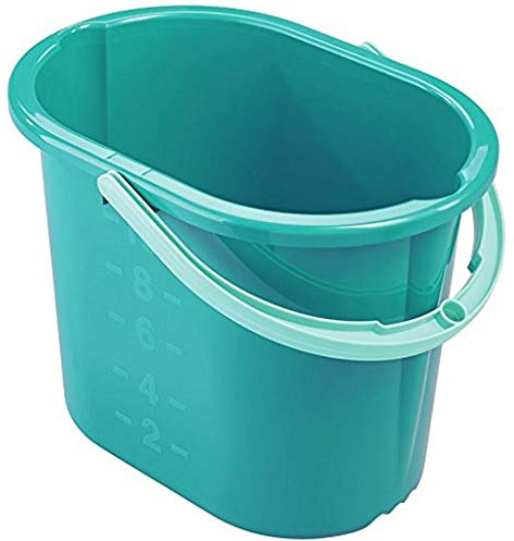 Leifheit Eimer Picobello mit 12 L Fassungsvermögen für große Bodenflächen, standfester Putzeimer in ovaler Form, vielfältig kombinierbarer Wascheimer mit Skala zum Ablesen des Wasserinhalts