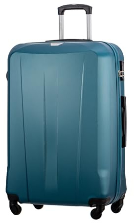 PUCCINI Koffer Paris Hartschalenkoffer Trolley Leicht Reisekoffer mit 4 Rollen S-M-L-XL (Grün, XL)