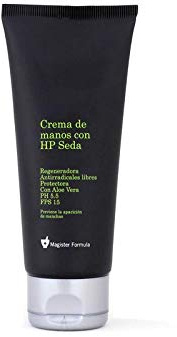 Crema de Manos HP Seda 100 ml | Magister formula | SPF15 | Emulsión hidratante de manos | Antienvejecimiento | Previene las manchas cutáneas | Sin Parabenos | Todo tipo de piel
