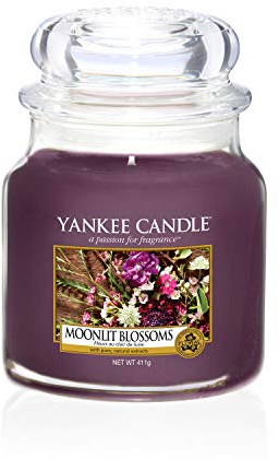 Yankee Candle vela aromática en tarro mediano, flores a la luz de la luna