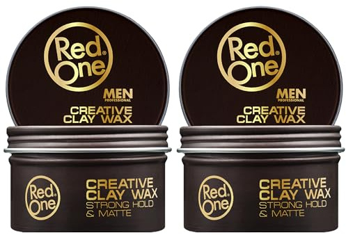 Redone Creative Clay Hair Wax Strong & Matte Haar Paste (2x100ml) 2Stück - Starker Halt - Haarwachs Matt kurze oder lange Haare - Haarwachs Männer - Haarstyling Männer - frischer Duft - Faser wachs