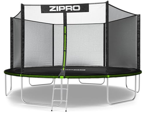 ZIPRO JumpPro Out Trampolin Outdoor, Gartentrampolin für Kinder, mit Außennetz, Wetterfest, UV-Schutz, Einfache Montage, Belastbar 100-150 kg, Ø 183/252/312/374/435/496 cm