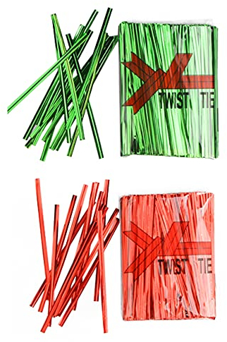 CYIOU - 2 unidades de 800 bolsas selladoras de bolsas con lazos metálicos de aluminio para hornear, caramelo, buñuelos de pan, bolsa de piruleta