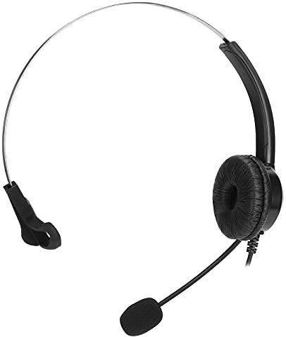 Cuffie Telefoniche con Filo con Microfono a Cancellazione di Rumore, Controllo Audio, Cuffie per Call Center RJ9 per Telefono Fisso, per Chat Skype, Affari, Call Center, Chiamate in Conferenza, ECC.