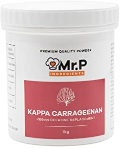 Mr.P Ingredients Kappa Carrageenan 1Kg Powder Gelling Agent Vegan Vegetarian Alternative to Gelatine Halal Kosher Gluten Free (Recyclable Pot)