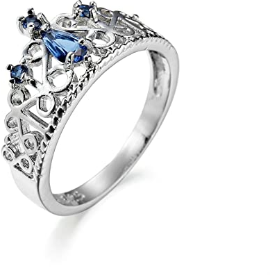 Skcess Trauringe Versilbert, Ehering Silber Kronenring Zirkonia Verlobungsringe Größe 60 (19.1)