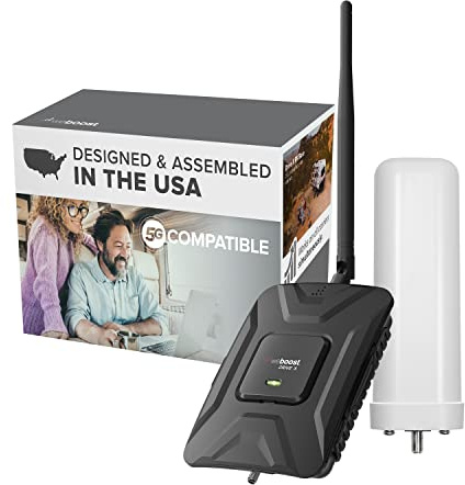 weBoost Drive X RV Base - Cell Phone Signal Booster kit | Boosts 4G LTE & 5G for All U.S. Carriers - Verizon, AT&T, T-Mobile & More | Made in The U.S. | FCC Approved (Model 476021)