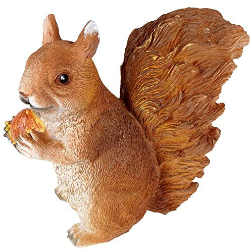 Vilde Eichhörnchen Gartenfigur Deko-Figur für Gartendekoration 15x8x15 cm
