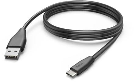 Hama Ladekabel USB A auf USB C, Schnellladung, 3m | Handy Ladekabel, schwarz, Datenkabel, USB Kabel, Handykabel, Ladekabel USB Typ A, USB Typ C, maximal kompatibel) schwarz
