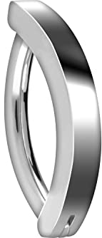 PIERCINGLINE Titan Bauchnabelclicker Bogen Bauchnabelpiercing Bananabell Belly Piercing Silberfarben