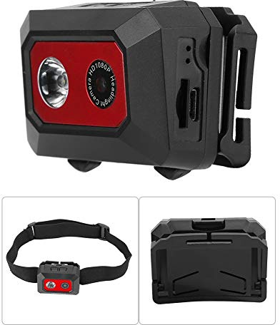 Kopfkamera für Reiten Super HD 1080P Dv Sportkamera Head Mounted Action Video Camcorder DVR Recorder (Schwarz Blau) (Schwarz Rot)