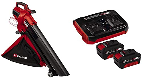 Einhell Professional Akku-Laubsauger VENTURRO 36/240 Power X-Change (36 V, Saugleistung bis 740 m³/h, Fangsack 45 L, Blasfunktion bis 240 km/h, inkl. 2x 4,0 Ah Akku und Twincharger)