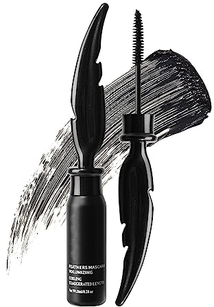 Mascara di piume nere, lungimiranti e spessi, di lunga durata, impermeabile, ciglia a prova di macchiare, tutto il giorno squisitamente pieno （1 pezzi）