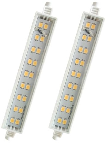 Provance 2x LED Stablampe Lineal R7S Fassung 6W 6Watt ersetzt 40 Watt 500 lm 118mm 3000 Kelvin