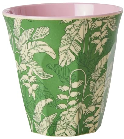 Rice Vaso mediano de melamina verde fantasía Paradise