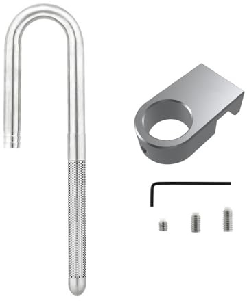 MiOYOOW Lily Pipe en Acier INOX pour Petit Aquarium, Tuyau d'écoulement d'entrée Sortie d'aquarium avec Pince à Fixation en Métal pour Aquarium de Plantes (Compatible avec Tuyaux Filtre 12/16mm)