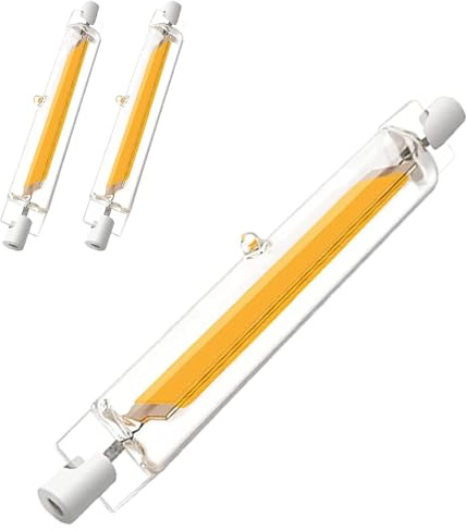 Hsientpe R7S LED 78MM Dimmbar,10W R7S LED Lampen Ersatz für 100W Halogenlampen,LED R7S Glühbirne Warmweiß 3000K 1000LM,Ohne Flackern,LED Stab 360° Strahlbeleuchtung,AC/DC 220-240V,2er Pack