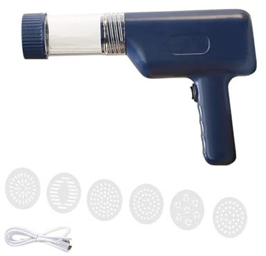 Macchina per la pasta a mano, macchina per la pasta elettrica, senza fili, pressa manuale per la pasta portatile, macchina per la pasta automatica a mano, macchina per la pasta ricaricabile (blu)