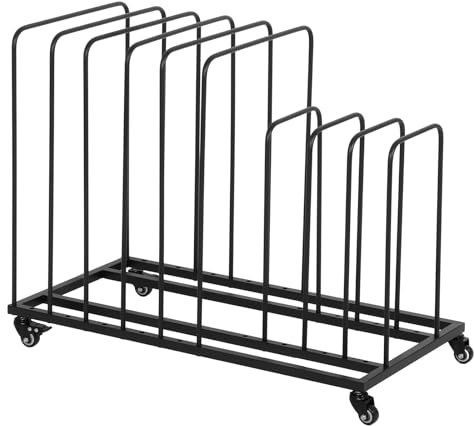 uyoyous Mobile Kunst-Trockengestell 85×69×44cm Trockengestell für Kunst Einstellbares Intervall Kunst Trocknen Rack mit Rollen Bremse für Kunstwerken, Drucken, Kunst Leinwänden (Schwarz)