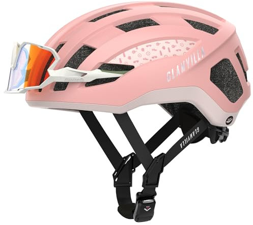 GLAMVILLA Leichter Helm Fahrrad Helm Multifunktionaler Sport Helm Männliche Weibliche Fahrrad Helm (Rosa, L(57-61cm))