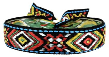 BDM - Pulsera de tela, pulseras trenzadas, etnicas, de colores, ajustable para niños y niñas, mujer y hombre. - Modelo 13