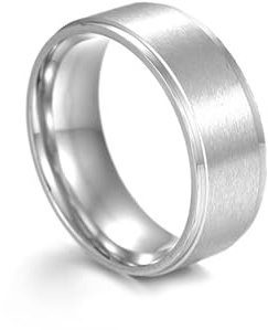 8mm Bague en Titane pour Hommes Bagues de Fiançailles Anneaux de Mariage Hommes Anneau d'amitié Promesse