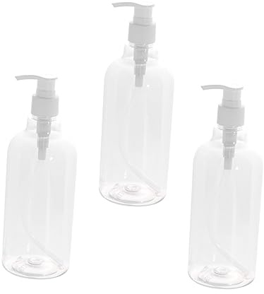 Alipis 3pcs 500ml Refillable Pump Bottles for Essential Oil Blends and DIY Body Lotions, White Pump Dispenser with Pet and Pp Material, Healthy and Safe to Use