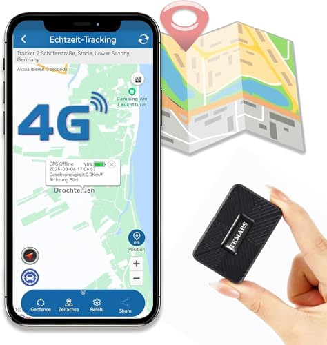 Tracker GPS TK913 Mini avec Microphone, Sans Abonnement, 1500mAh, Petit Localisateur GPS Étanche Anti-Perte, Positionnement Réel, Application Compatible, pour Moto/Camping-car/Bateaux