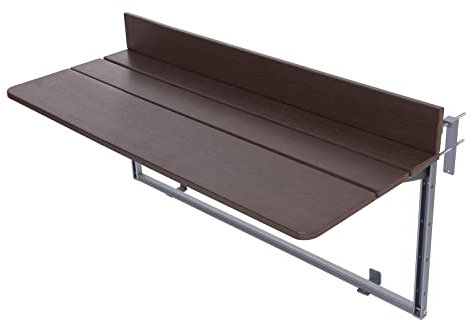 PLMNBQWE Balkon-Stehtisch für Geländer, verstellbare Wandtische für die Terrasse, Bar-Hebepult, Hängetische für den Außenbereich für Decks, klein