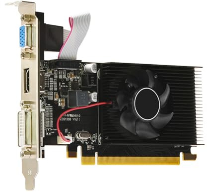 DDR3 64Bit Scheda Grafica 2 GB Con Ventola di Raffreddamento Desktop Gaming Scheda Video Per Ufficio Luce Casa Gioco PC Accessori per PC Ufficio PC Gaming GPU