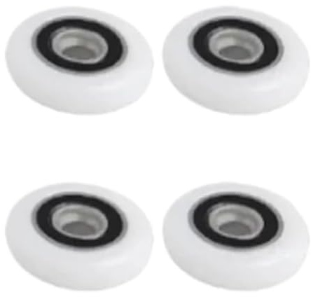 Puleggie di fissaggio per porte doccia, Rulli for porte scorrevoli della doccia, confezione da 4, 19-25 mm(4pcs-23mm)