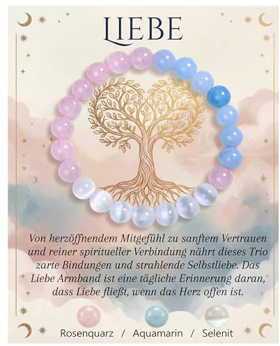 Bivei Heilstein Schutz Kristall Armband Damen | 8mm Perlenarmband, Dehnbares Armband Jewellery für Damen & Herren als Geschen