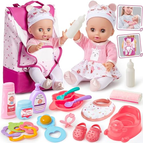 vamei Puppenzubehör Spielzeug Geschenk Mädchen, 30 cm Babypuppe