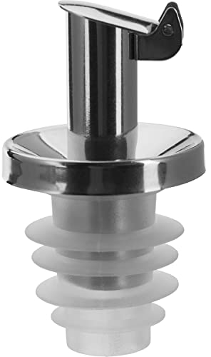 Westmark Vertedor de aceite/vinagre para botellas, Con clip pequeño, metal/acero inoxidable, tapón de silicona, Inox Oil Special, 47832180
