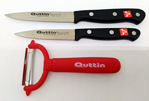 Quttin 2 Cuchillos PELADORES+PELADOR OSCILANTE Juego DE Cocina Sybarite