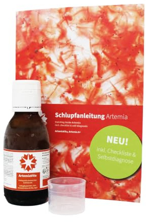 ArtemiaVita 120ml - Artemia Eier entkapselt dekapsuliert - bis 99% Schlupf | Einfach und schalenfrei Salzkrebse züchten - Nur 2,5 ml pro 500 ml Brutansatz - mit Schlupfgarantie