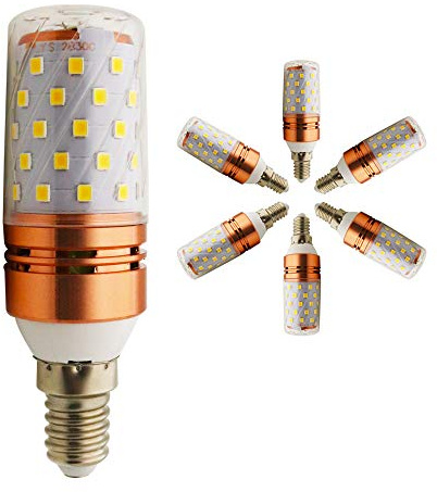 Chao Zan LED E14 Glühbirne 12W entspricht 120W Glühlampe, 3000K Warmweiß Licht, 1200LM, CRI>80 +, kleine Edison-Schraube, nicht dimmbar Kandelaber LED Glühlampen(6er-Pack)