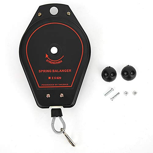Équilibreur à ressort Support d'outils rétractable 0.6~2.0kg ES620 (Noir)
