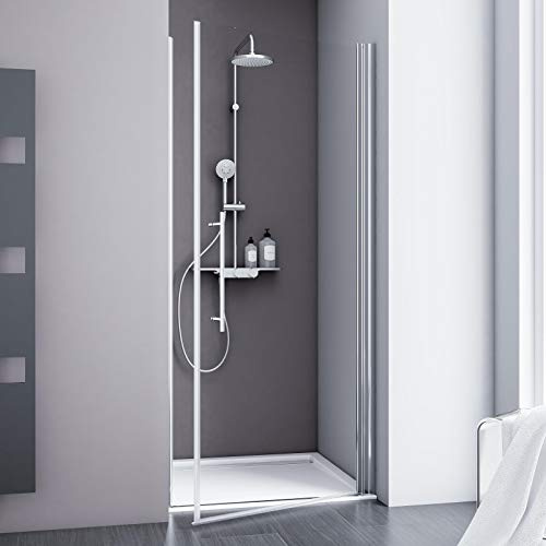 Schulte Alexa Style 2.0 Duschkabine Drehtür für Nische 192 x 80 x 2 chromoptik ESG klar hell D321004 41 50