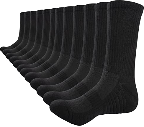 TANSTC Chaussettes de Course pour Hommes Noir 43-46