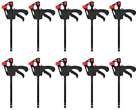 SYHML-SHOP 2/5/10 Pcs 4 Inch Quick Grip Clamps Ratchet Bar Clamps One Handed Bar Clamp Woodworking Bar F Clamp Clip Hard Grip Quick Ratchet Release DIY Carpentry Hand Vise Tool (Size : 2Pcs 4 inch)