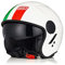 ORIGINE Motorradhelm Jethelm Rollerhelm mit Visier ECE Zertifizierung (Basic Italy White,L)
