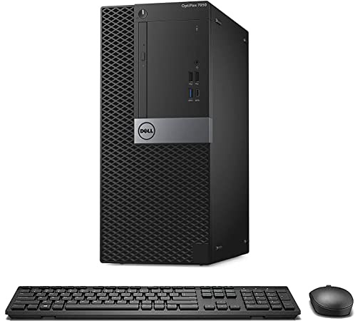 Dell 7050 Mini Tower Desktop Intel i7-7700 UP to 4.20GHz 32GB DDR4 New 1TB NVMe SSD + 2TB HDD USB Wi-Fi BT Wireless Keyboard and Mouse Win 11 Pro (Renewed)