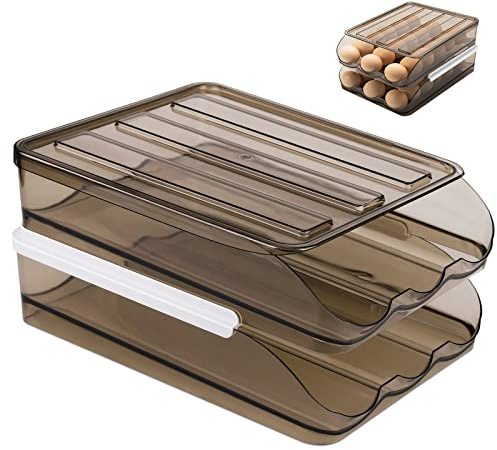 Hueveras Para Frigorifico - Huevera Hueveras Hueveras de Plastico Caja de Huevos Tipo Cajón Cajas de Almacenamiento de Huevos Apilables para 36 de Doble Capa de Alta Capacidad