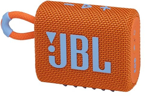 JBL Go 3: Portable Speaker with Bluetooth, Built-in Battery, Waterproof and Dustproof Feature - Orange