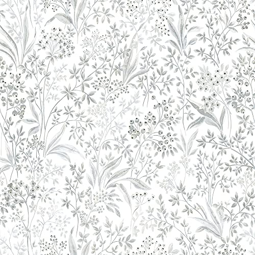 Heroad Leaf Peel and Stick Wallpaper Boho Floral Contact Paper for Cabinets Waterproof Drawer Liner Decoration Wall Paper Self Adhesive Leaves Wallpaper for Bedroom Removable 15.5''x118''