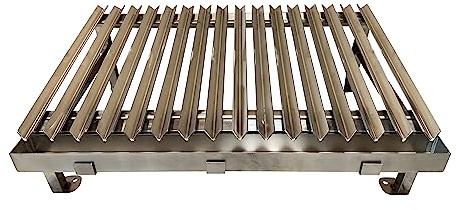 Brick Charcoal BBQ Argentinian Style Cooking Grill in Stainless Steel (67cm Wide)